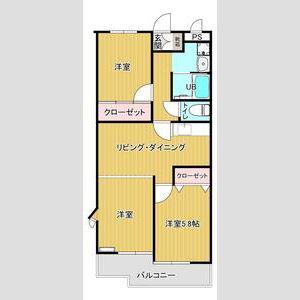 グリーンバレー和合(3DK/2階)の間取り写真