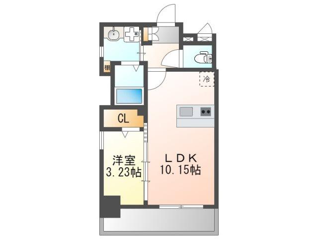 SOLUNA旦過 マーケットプレイス(1LDK/6階)の間取り写真