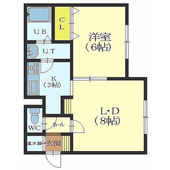 BELL VILLAGE(1LDK/2階)の間取り写真