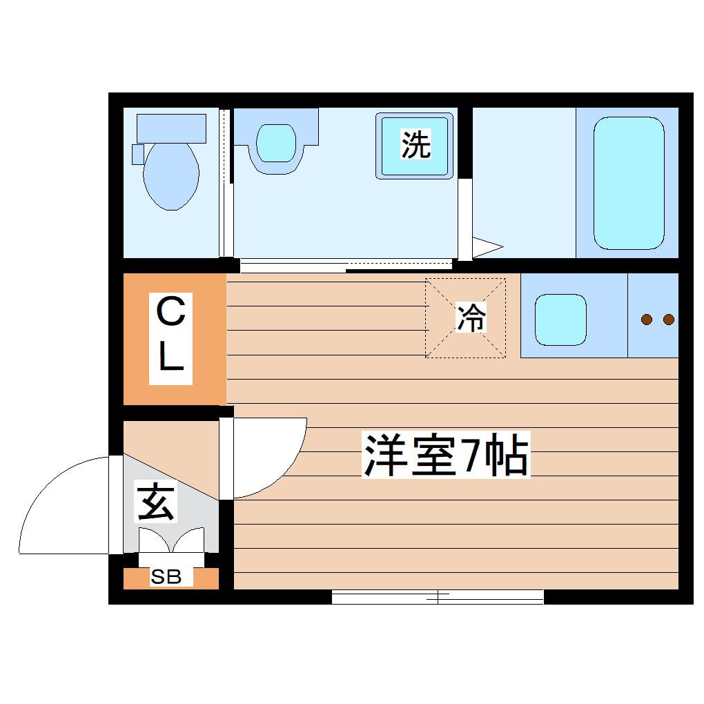 GIGI北四番丁(ワンルーム/2階)の間取り写真