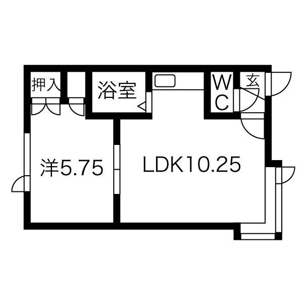 レジェンドコート(1LDK/2階)の間取り写真