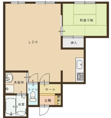 I&Iマンション(1LDK/3階)の間取り写真
