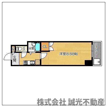 TOTSU RESIDENCE HAKATA イースト旧アリビオ博(1K/12階)の間取り写真