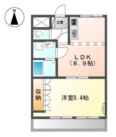 G・RESIDENCE(1LDK/1階)の間取り写真