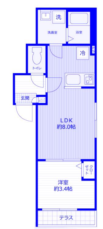 KOMOREBICOURT(1LDK/1階)の間取り写真