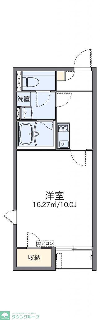 レオネクスト晋II(1K/1階)の間取り写真