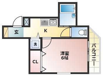 アーベインテラス成増(1K/3階)の間取り写真