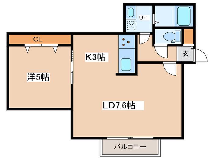 Y´S N10(1LDK/1階)の間取り写真