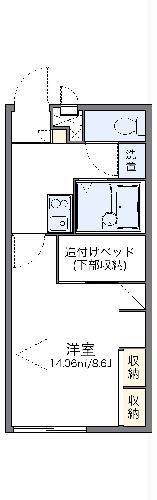 レオパレスSURF(1K/1階)の間取り写真
