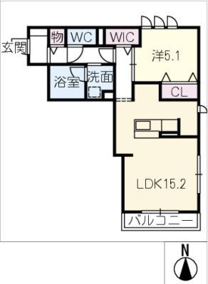 OTTAVO MIHIRO(1LDK/2階)の間取り写真