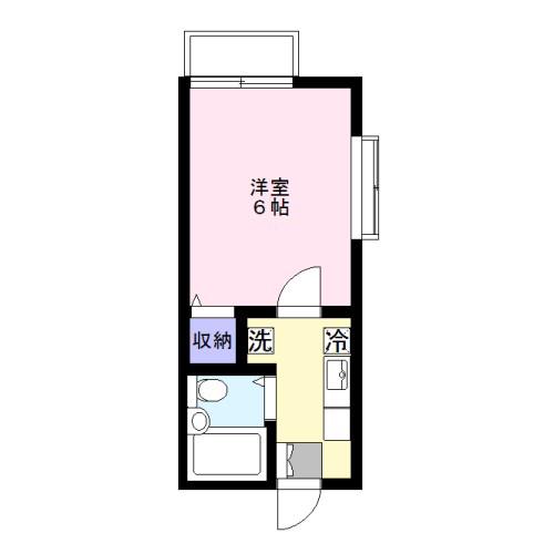 コーポ東白楽(1K/1階)の間取り写真