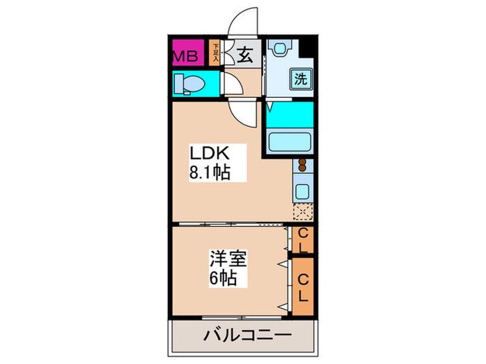 ANCHORAGE(1LDK/3階)の間取り写真
