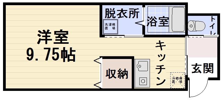 サインハイツ(1K/2階)の間取り写真