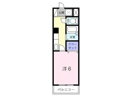 パルテンザ松阪Ⅱ(1K/3階)の間取り写真