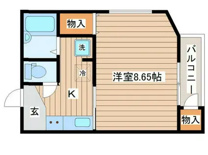 ノースキャピタル(1K/1階)の間取り写真