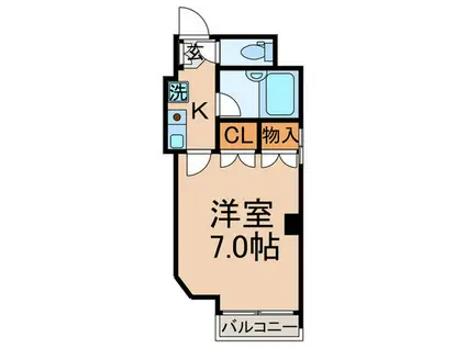 コートサクライ(1K/6階)の間取り写真