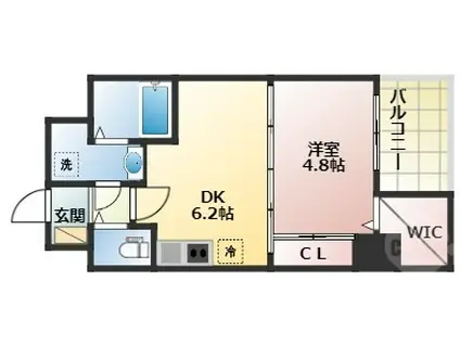 SEST新大阪(1LDK/2階)の間取り写真
