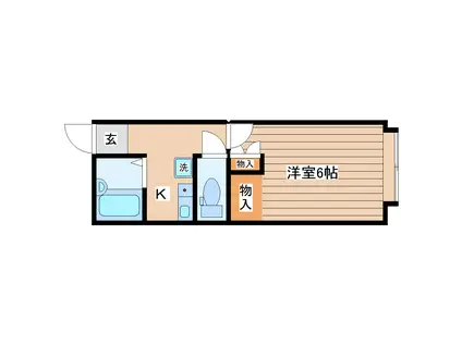 AINATAGOBASHI(1K/3階)の間取り写真