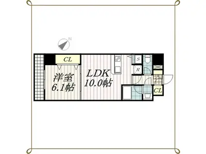 KDX千葉中央レジデンス(1LDK/12階)の間取り写真