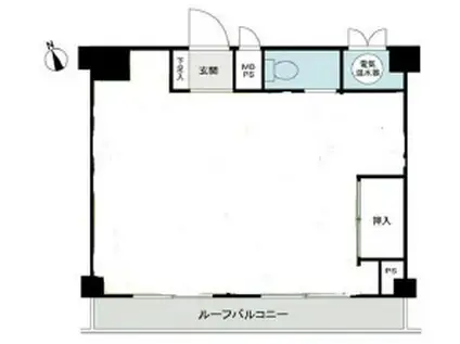 ライオンズマンション道玄坂(ワンルーム/6階)の間取り写真