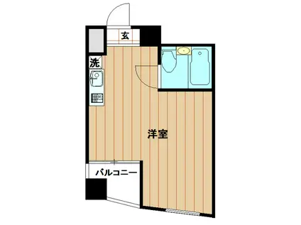 I-ZONE(ワンルーム/4階)の間取り写真