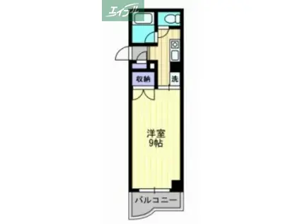 グランツ西古松I(1K/5階)の間取り写真