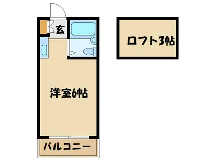 ソネット経堂(ワンルーム/2階)の間取り写真