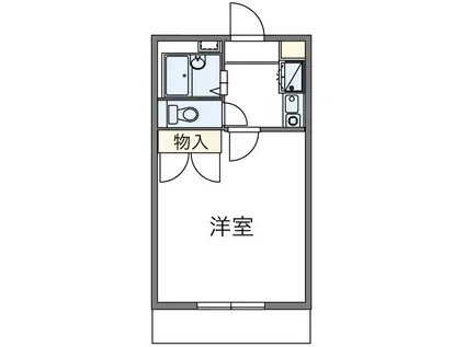 レオパレスセジュールII(1K/3階)の間取り写真