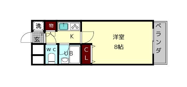 EXCELENTE FABRICA(1K/6階)の間取り写真