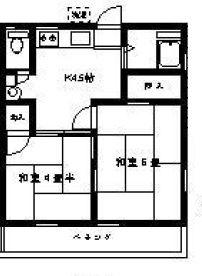 寿荘(2K/2階)の間取り写真