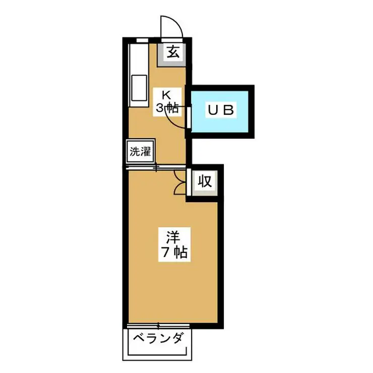 川島コーポ 1階階 間取り