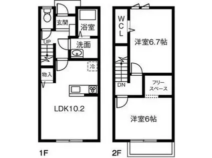 GRANDCHARIOT(2LDK/1階)の間取り写真