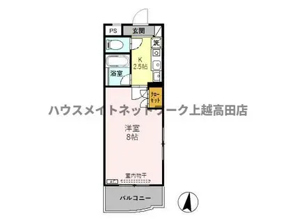 エクセレントコート A棟(1K/1階)の間取り写真