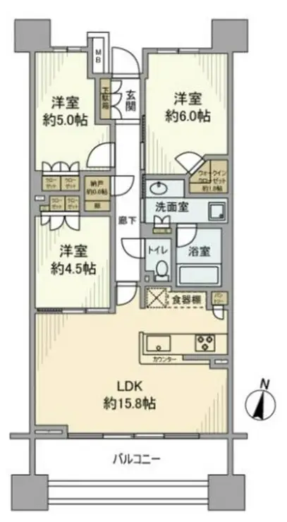 パークホームズ横濱山下町 2階階 間取り