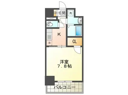 S‐RESIDENCE四日市安島ALOGGIO(1K/2階)の間取り写真