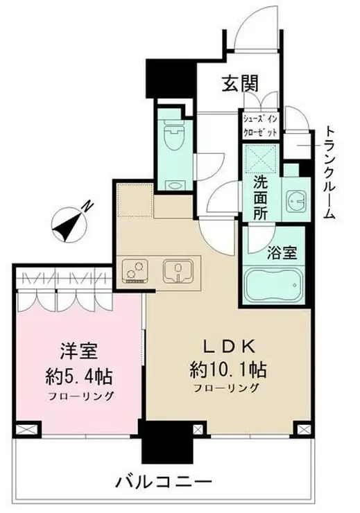 パークリュクス日本橋大伝馬町 9階階 間取り