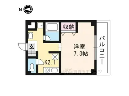 セレーノ大宮(1K/3階)の間取り写真