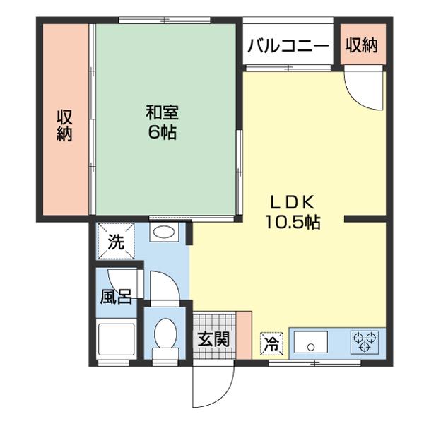 プレゼンス紀伊II(1LDK/1階)の間取り写真
