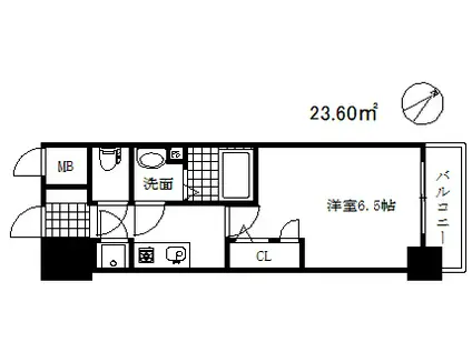エスプレイス神戸ハーバーウエスト(1K/10階)の間取り写真
