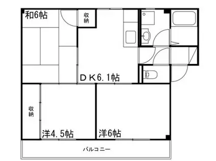 サンマリン(3DK/2階)の間取り写真