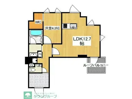 LUMIAGENOBORITO ルミアージュ登戸(1LDK/2階)の間取り写真