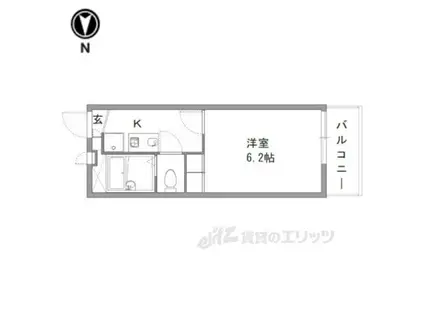 レオパレスブルーファン(1K/2階)の間取り写真