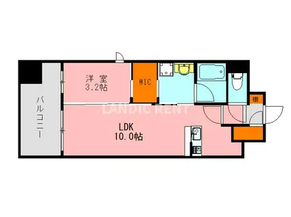 LANDIC K104(1LDK/3階)の間取り写真