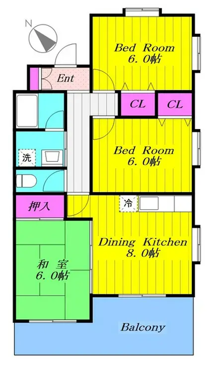 エアフォルク細山 3階階 間取り