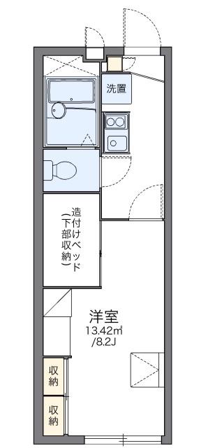 レオパレス淵ノ上公園(1K/2階)の間取り写真