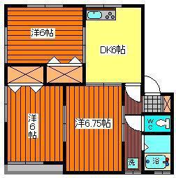 FEEL MIHARA 1(3DK/2階)の間取り写真
