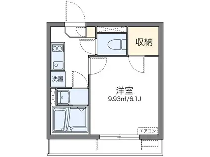 レオネクストラフェリア(1K/4階)の間取り写真