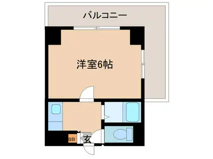 ハイコート駒川(1K/4階)の間取り写真