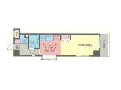 YSビル(ワンルーム/5階)の間取り写真