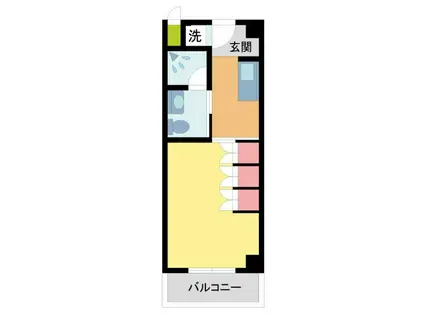 芦屋精道町アネックス(ワンルーム/5階)の間取り写真